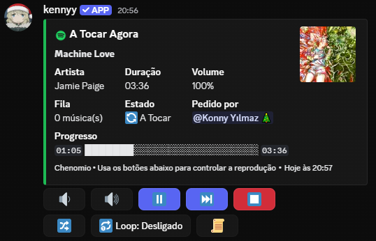 Kenny Now Playing Embed